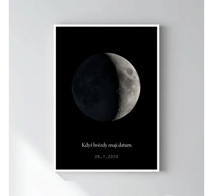 Personalizovaný plakát v rámu - 50x70 - měsíční fáze Personalizovaný plakát v rámu - 50x70 - měsíční fáze