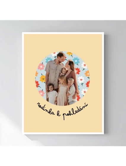 Plakát v rámu - 40x50 - výřez fotky na podkladu 