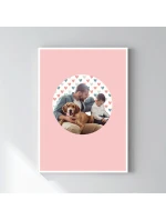Plakát v rámu - 50x70 - výřez fotky na podkladu 