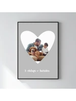 Plakát v rámu - 50x70 - výřez fotky na podkladu 