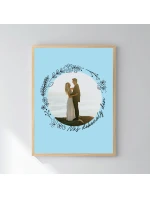 Plakát v rámu - 30x40 - květinové ohraničení 