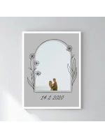 Plakát v rámu - 30x40 - květinové ohraničení 