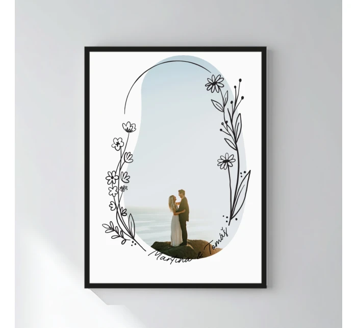 Plakát v rámu - 30x40 - květinové ohraničení Plakát v rámu - 30x40 - květinové ohraničení