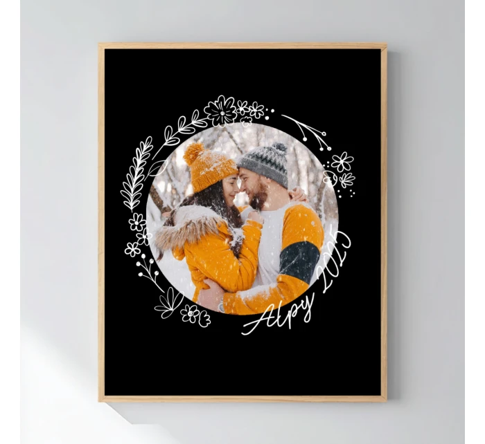 Plakát v rámu - 40x50 - květinové ohraničení Plakát v rámu - 40x50 - květinové ohraničení