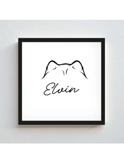Personalizovaný plakát v rámu - čtverec 20x20 - zvířecí ouška 
