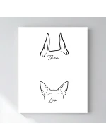Personalizovaný plakát v rámu - 40x50 - zvířecí ouška Personalizovaný plakát v rámu - 40x50 - zvířecí ouška