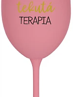 BABIČKINA TEKUTÁ TERAPIA - ružový pohár na víno 350 ml