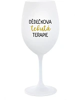 DĚDEČKOVA TEKUTÁ TERAPIE - bílá sklenice na víno 350 ml