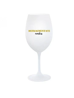 DEFRAGMENTACE MOZKU - bílá sklenice na víno 350 ml