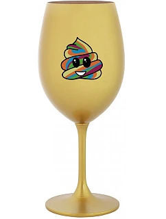 DUHOVÉ VESELÉ EE - zlatá sklenice na víno 350 ml