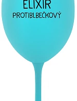 ELIXÍR PROTIBLBEČKOVÝ - tyrkysová sklenice na víno 350 ml