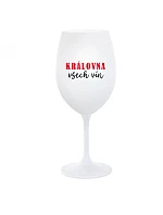 KRÁLOVNA VŠECH VÍN - bílá sklenice na víno 350 ml KRÁLOVNA VŠECH VÍN - bílá sklenice na víno 350 ml