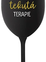 MAMINČINA TEKUTÁ TERAPIE - černá sklenice na víno 350 ml