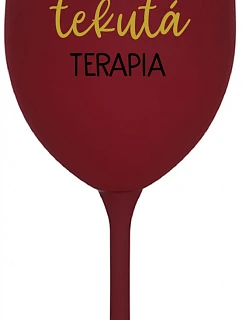 MAMINKINA TEKUTÁ TERAPIA - bordovy pohár na víno 350 ml