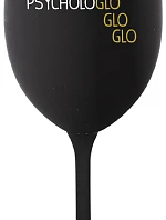 MOJE PSYCHOLOGLOGLOGLO - černá sklenice na víno 350 ml
