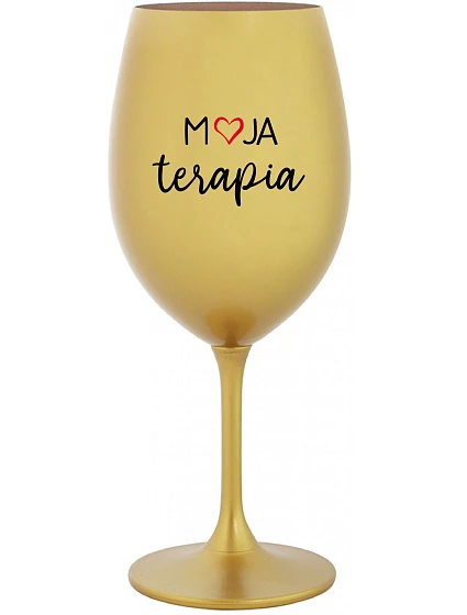 MOJA TERAPIA - zlatý pohár na víno 350 ml