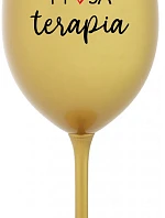 MOJA TERAPIA - zlatý pohár na víno 350 ml