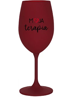 MOJA TERAPIA - bordovy pohár na víno 350 ml