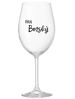 PAN BOŽSKÝ  - čirá sklenice na víno 350 ml
