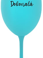 PANÍ DOKONALÁ - tyrkysová sklenice na víno 350 ml