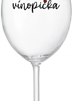 VÍNOPIČKA - priehľadný pohár na víno 350 ml