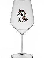 DUHOVÝ JEDNOROŽEC - priehľadný nerozbitný pohár na víno 470 ml