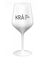 KRÁSNA KRÁĽOVNÁ KRÁSY - biely nerozbitný pohár na víno 470 ml KRÁSNA KRÁĽOVNÁ KRÁSY - biely nerozbitný pohár na víno 470 ml