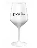 KRÁSNÁ KRÁLOVNA KRÁSY - bílá nerozbitná sklenice na víno 470 ml KRÁSNÁ KRÁLOVNA KRÁSY - bílá nerozbitná sklenice na víno 470 ml