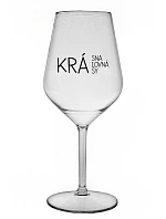 KRÁSNA KRÁĽOVNÁ KRÁSY - priehľadný nerozbitný pohár na víno 470 ml