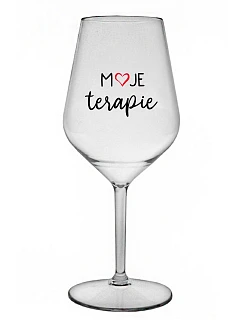 MOJE TERAPIE - čirá nerozbitná sklenice na víno 470 ml