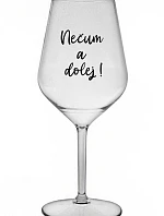 NEČUM A DOLEJ! - priehľadný nerozbitný pohár na víno 470 ml