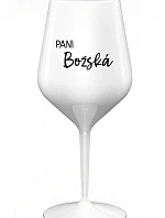 PANI BOŽSKÁ - biely nerozbitný pohár na víno 470 ml