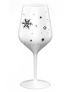 ZIMĚNKA - bílá nerozbitná sklenice na víno 470 ml