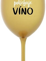 MÁMA POTŘEBUJE VÍNO - zlatá sklenice na víno 350 ml