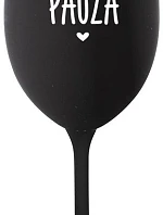 MÁMINA PAUZA - černá sklenice na víno 350 ml