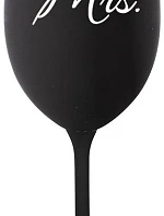 MRS. - černá sklenice na víno 350 ml