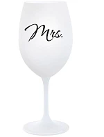 MRS. - bílá sklenice na víno 350 ml
