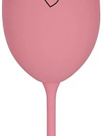 PŘEMLUVIL MĚ - růžová sklenice na víno 350 ml