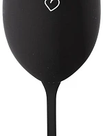 PŘEMLUVILA MĚ - černá sklenice na víno 350 ml