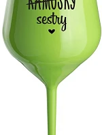 KÁMOŠKY - SESTRY - zelená nerozbitná sklenice na víno 470 ml