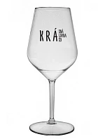 KRÁSNÁ KRÁLOVNA KRÁSY - čirá nerozbitná sklenice na víno 470 ml