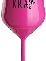 KRÁSNÁ KRÁLOVNA KRÁSY - růžová nerozbitná sklenice na víno 470 ml
