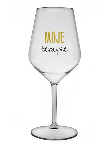 MOJE TERAPIE - čirá nerozbitná sklenice na víno 470 ml