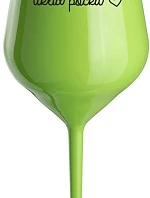 ÚKLID POČKÁ - zelená nerozbitná sklenice na víno 470 ml