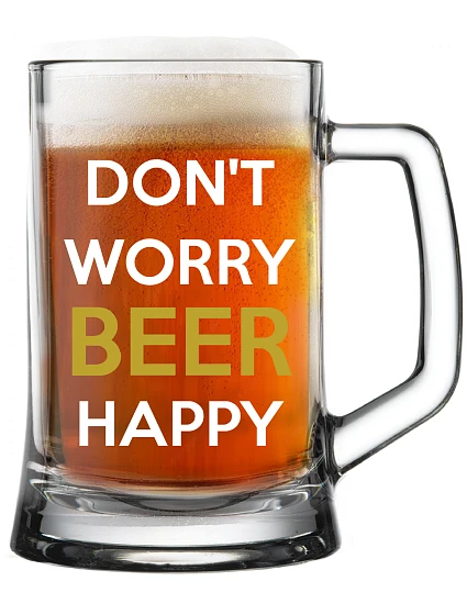 DON'T WORRY BEER HAPPY - pivní sklenice 0,5 l DON'T WORRY BEER HAPPY - pivní sklenice 0,5 l