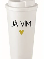 JÁ VÍM. - bílý termohrnek 475 ml