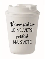 KAMARÁDKA JE NEJVĚTŠÍ POKLAD NA SVĚTĚ - bílý termohrnek 300 ml