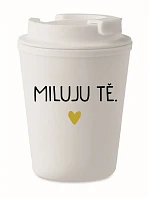 MILUJU TĚ. - bílý termohrnek 300 ml