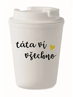 TÁTA VÍ VŠECHNO - bílý termohrnek 300 ml