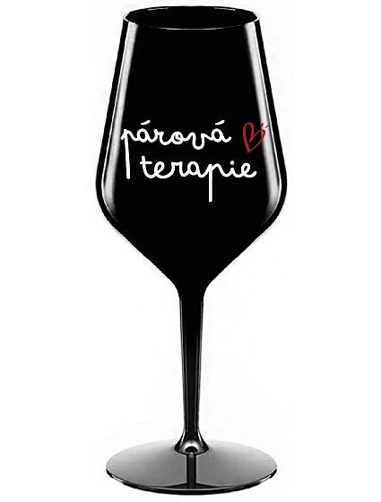 PÁROVÁ TERAPIE - černá nerozbitná sklenice na víno 470 ml PÁROVÁ TERAPIE - černá nerozbitná sklenice na víno 470 ml